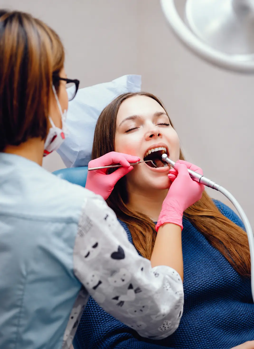 A patient having dental treatment at Four Star Medical Center