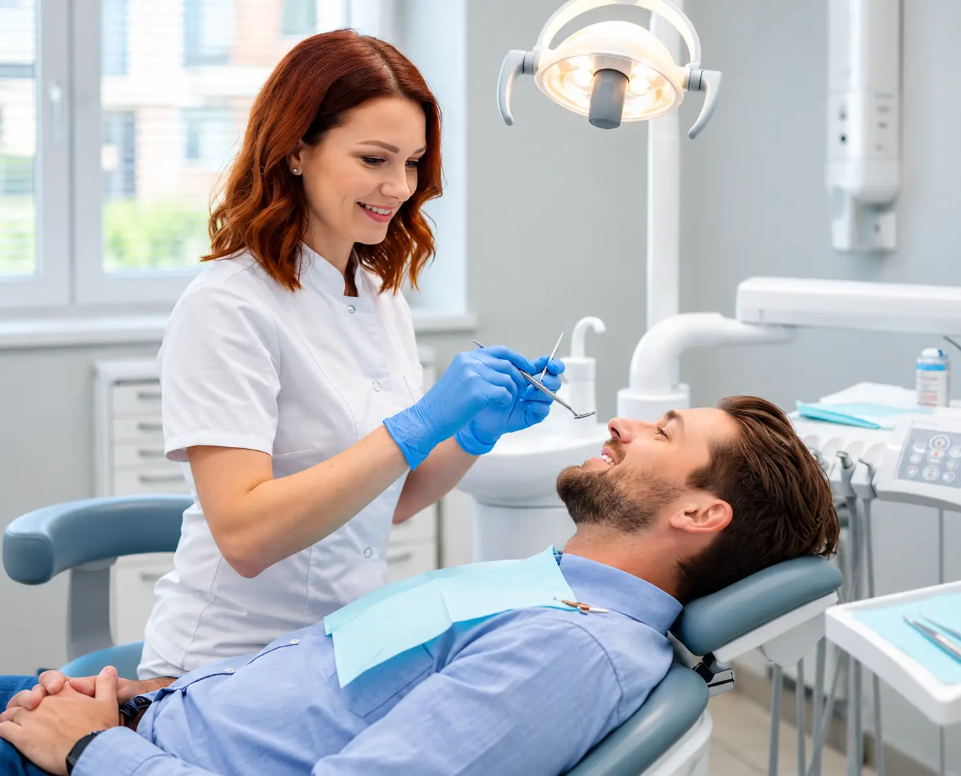 A doctor talking a patient through a treatment plan